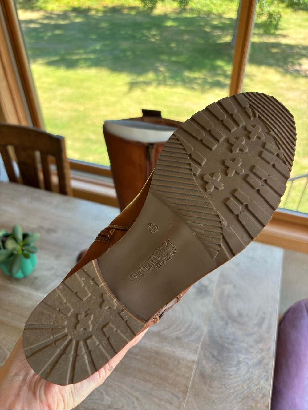 PIKOLINOS Women’s Tall Leather Boots - Chestnut Brown - Picture 8 of 9